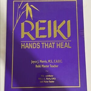 Reiki Hands That Heal Book - Purple and Gold